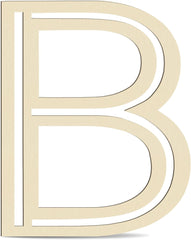 wooden letter b mdf cutout diy paintable alphabet b craft base