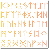 nordic rune alphabet stencil for painting