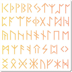 nordic rune alphabet stencil for painting