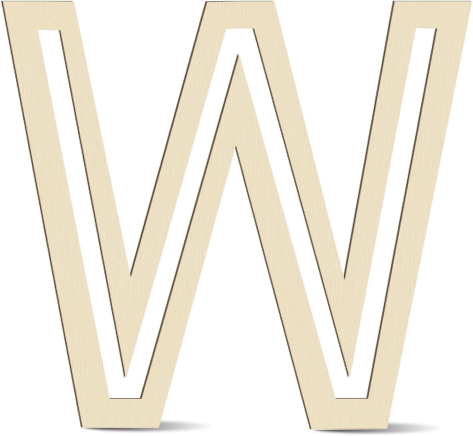 wooden letter w mdf cutout diy paintable alphabet w craft base