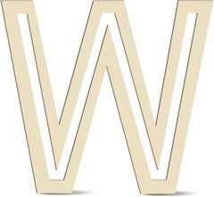 wooden letter w mdf cutout diy paintable alphabet w craft base