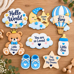Welcome baby wooden photoshoot props set of 9