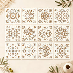 reusable greek key stencil for diy painting