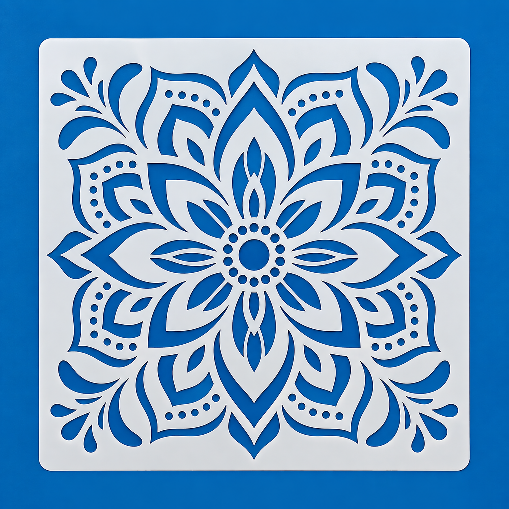 floral rangoli stencil for diwali