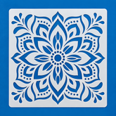 floral rangoli stencil for diwali
