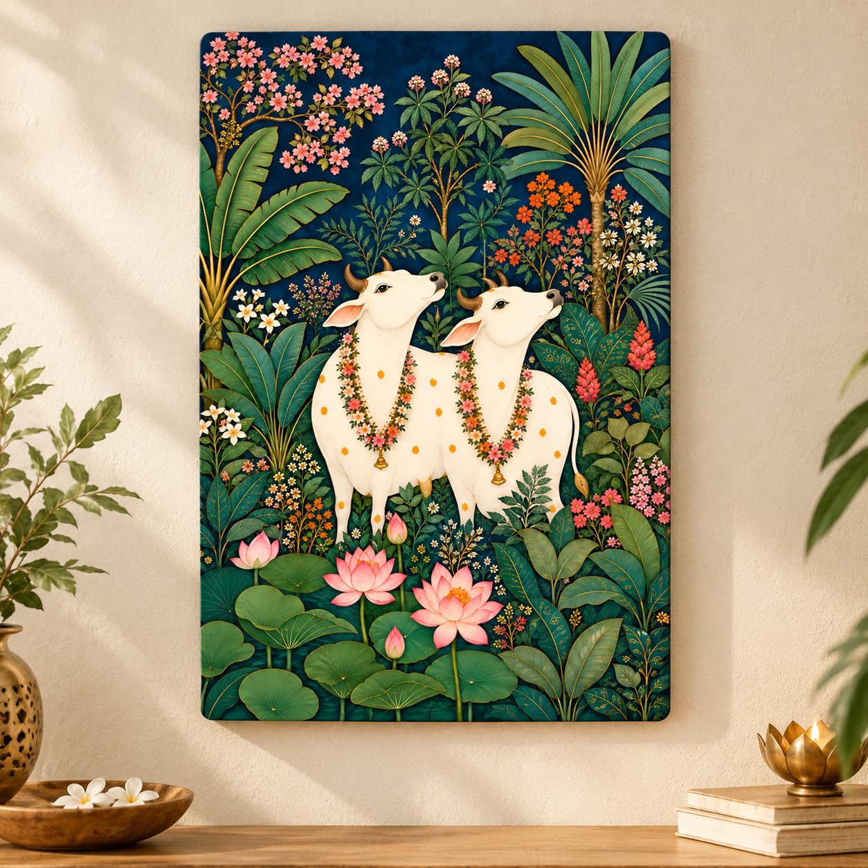 Sacred Cows Tropical Garden Wall Art