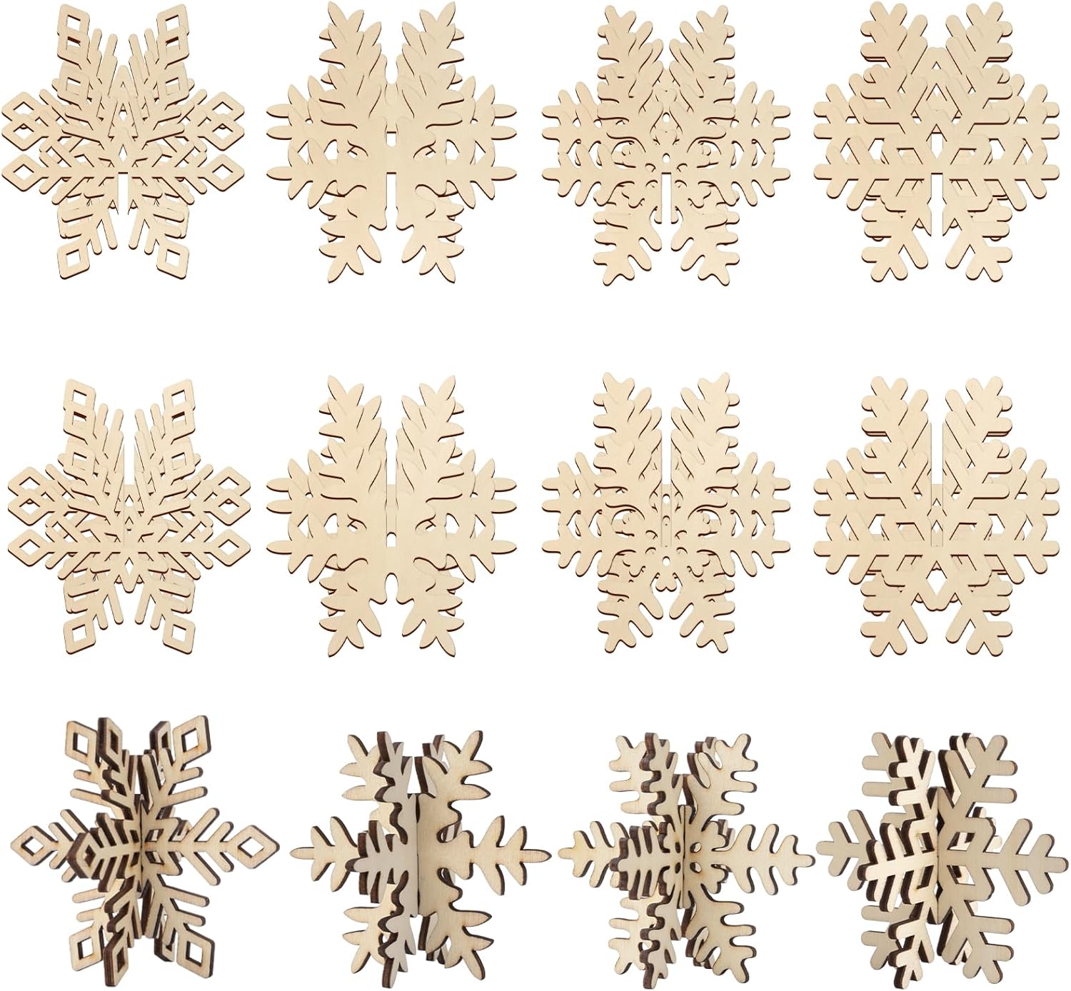 diy wooden snowflake base
