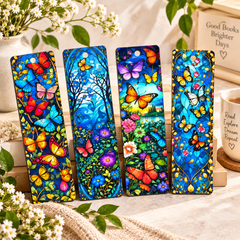 butterfly floral wooden bookmarks for books