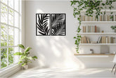 Black Wooden Leaf Wall Decor