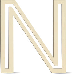 wooden letter n mdf cutout diy paintable alphabet n craft base