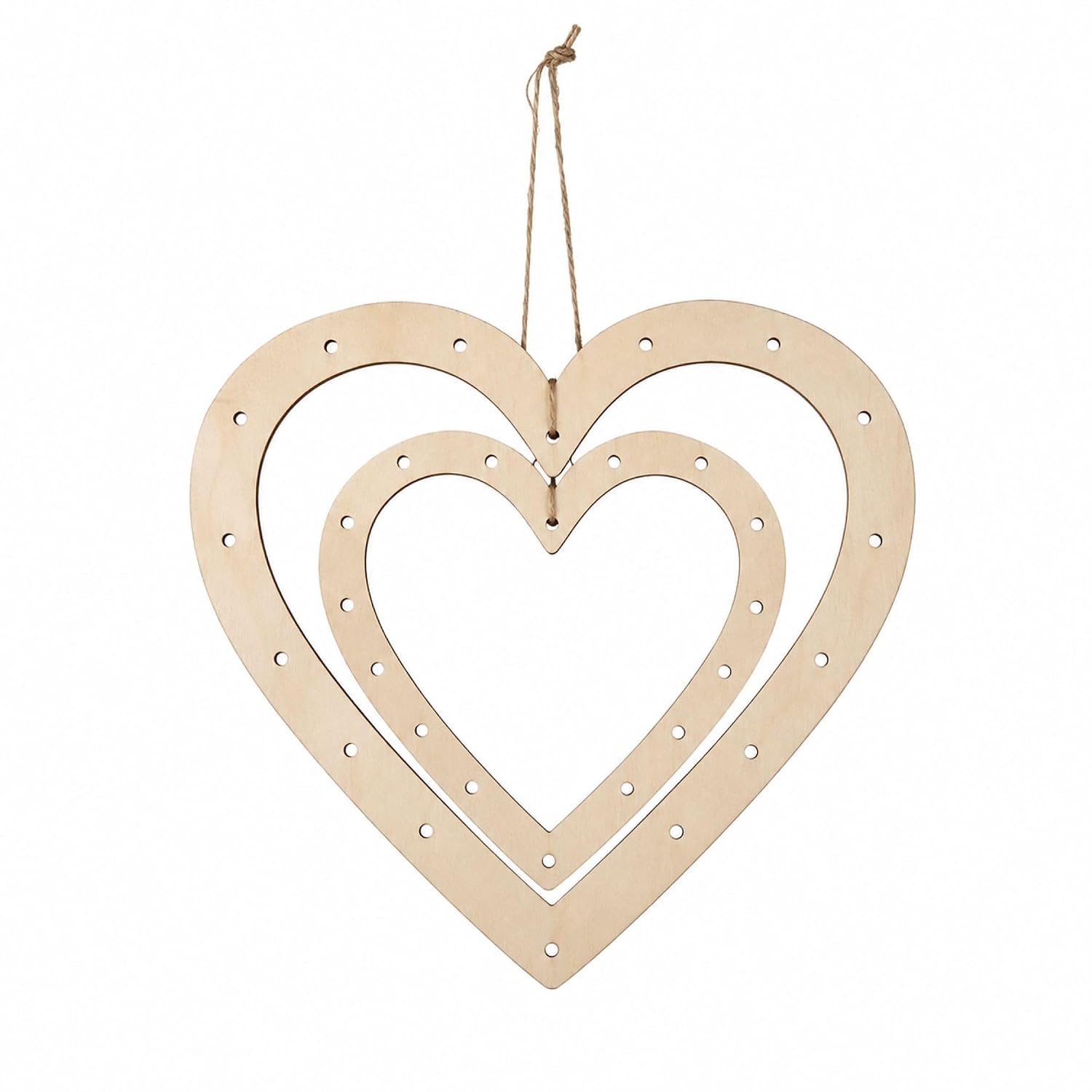 heart shape mdf wooden wreath frame for diy crafts