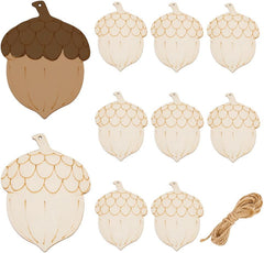 acorn wooden cutouts for diy crafts