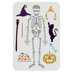 skeleton bones stencil for diy painting