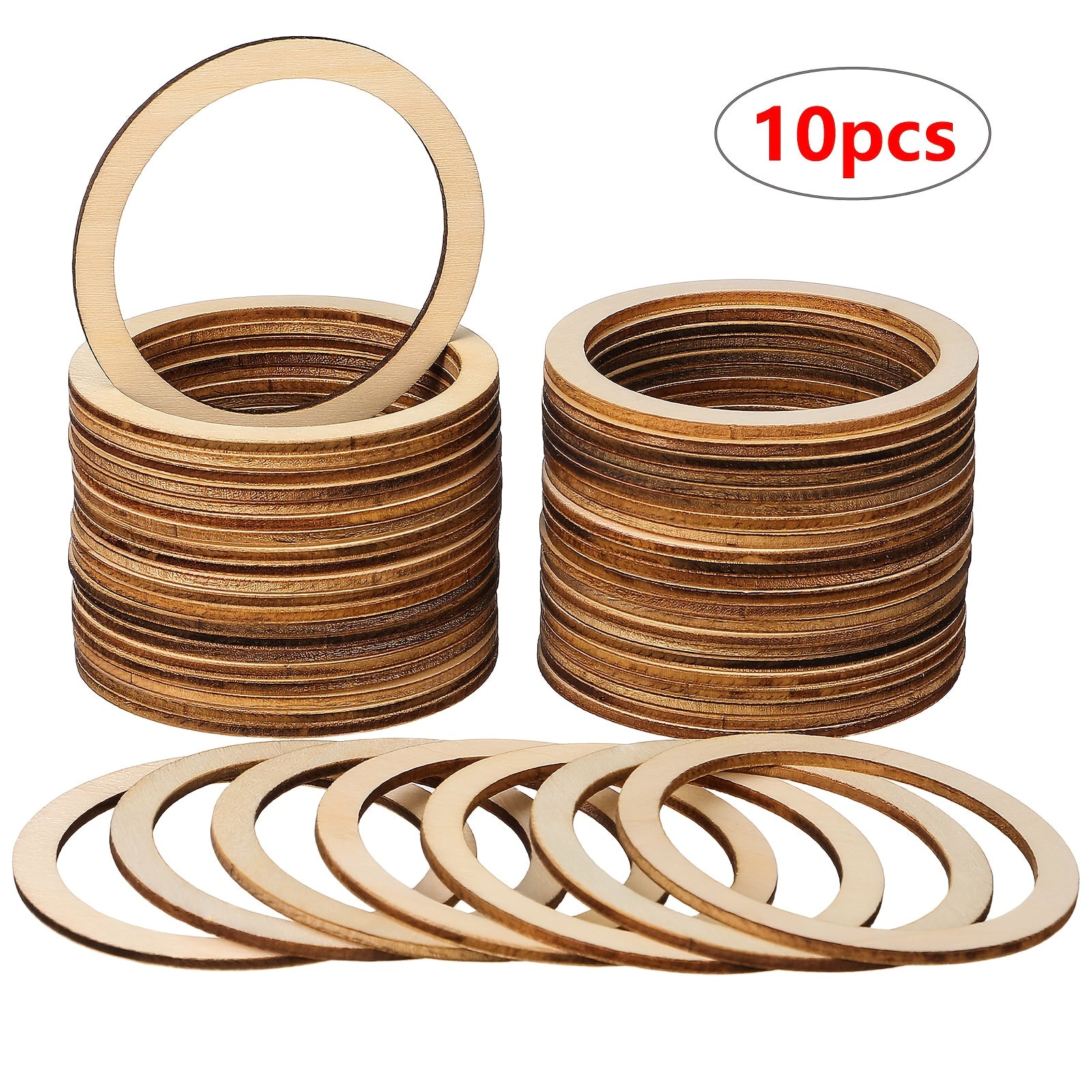 Wooden rings for DIY projects