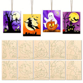 wooden halloween cutouts for diy crafts