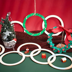 Unfinished wooden rings