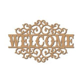 welcome word mdf cutout for diy