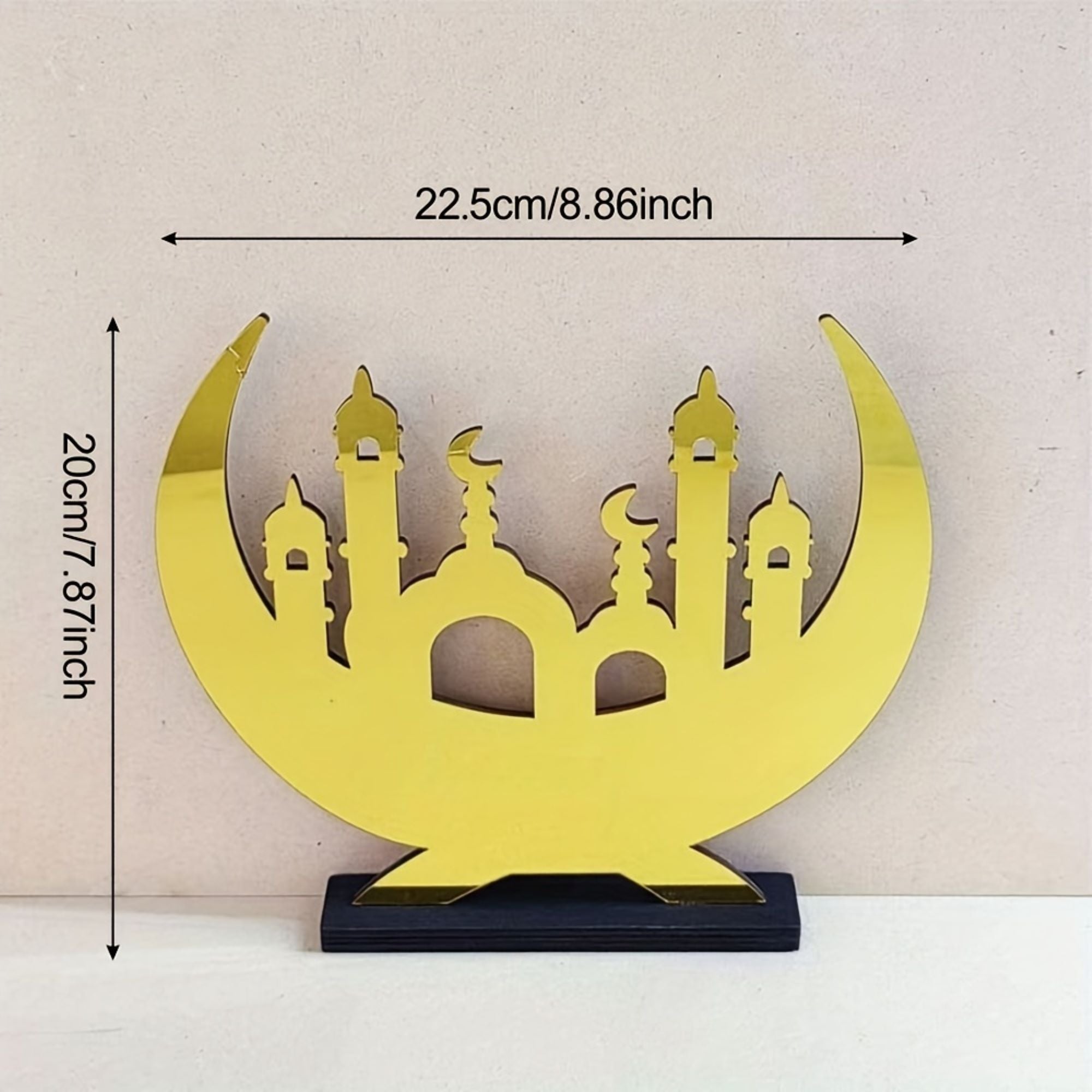 Acrylic Islamic moon art for home