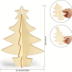 unfinished wood Christmas trees