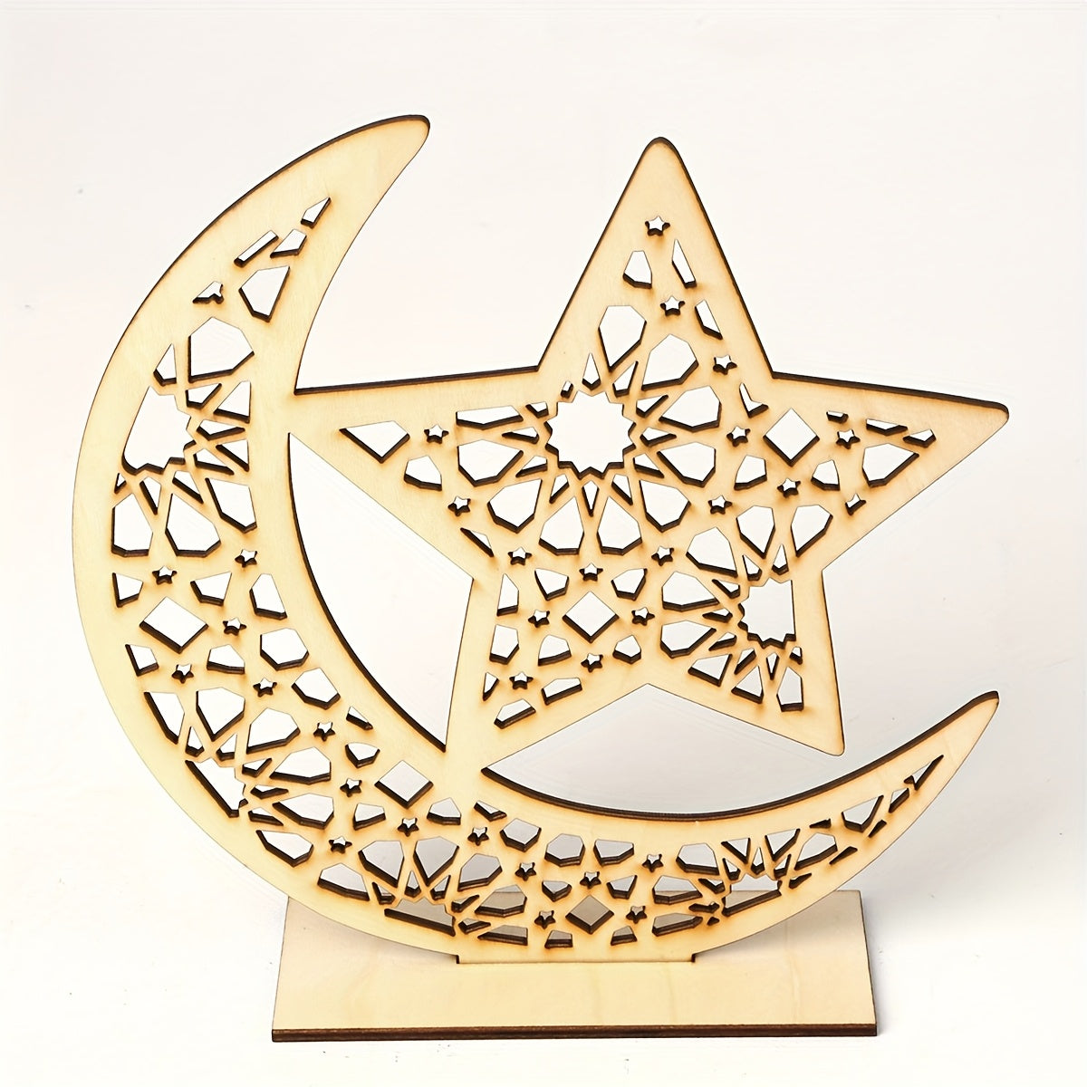 moon star wooden ornament