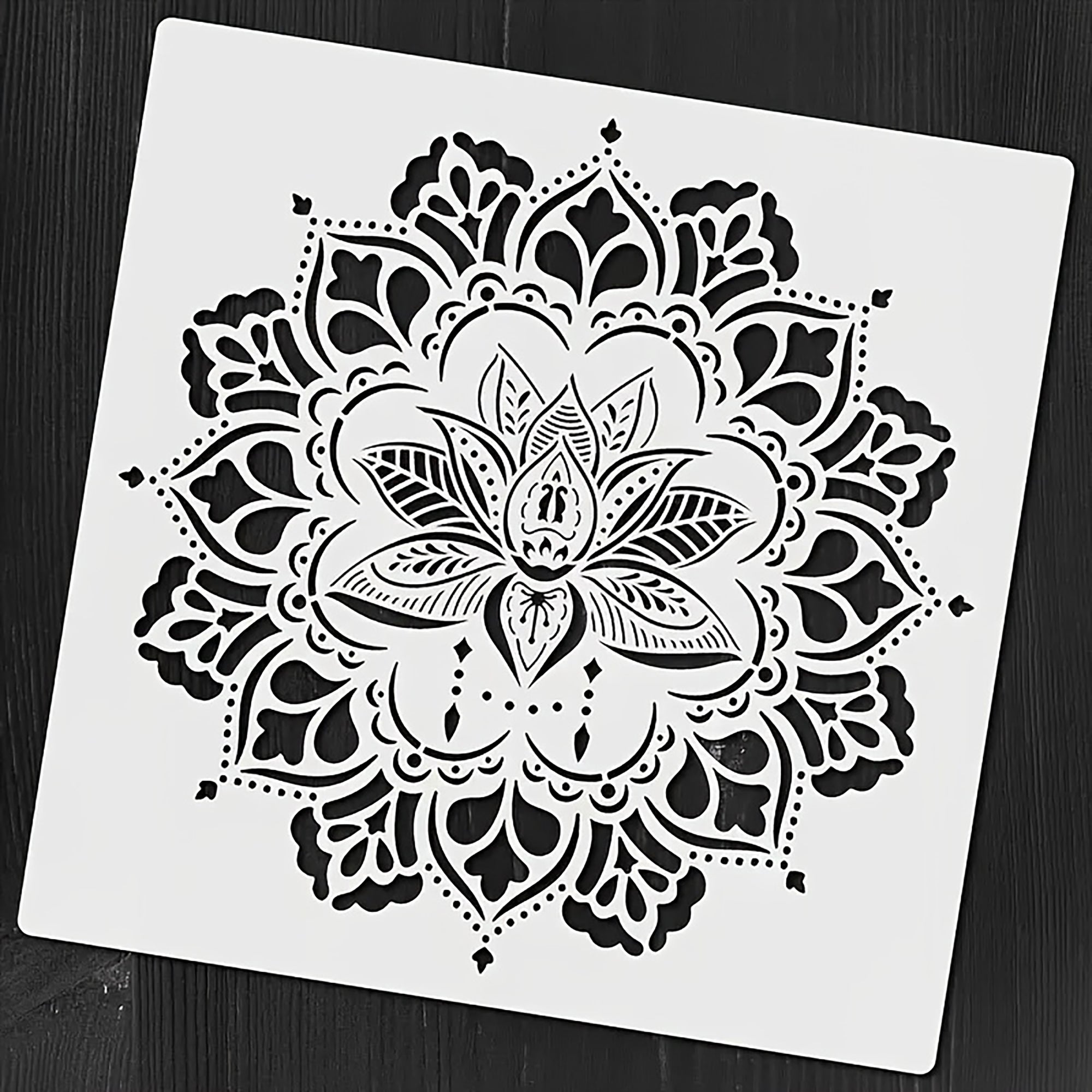 mandala pet plastic painting stencil for diy art and craft