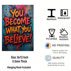 motivational belief quote wall art for office decoration