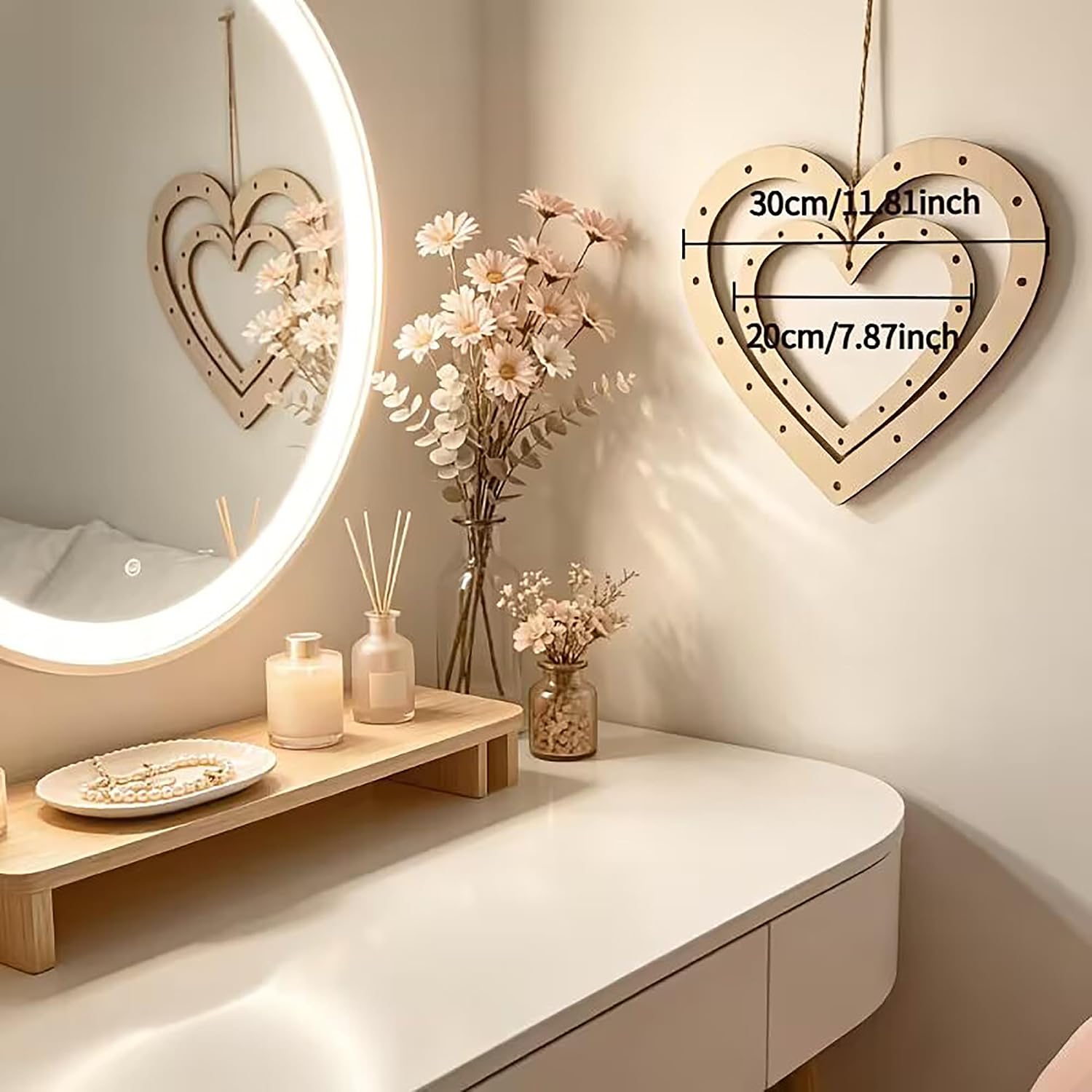 unfinished heart wreath base for lippan art