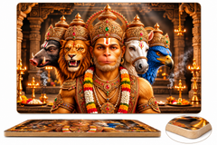 five faced Hanuman wall decor