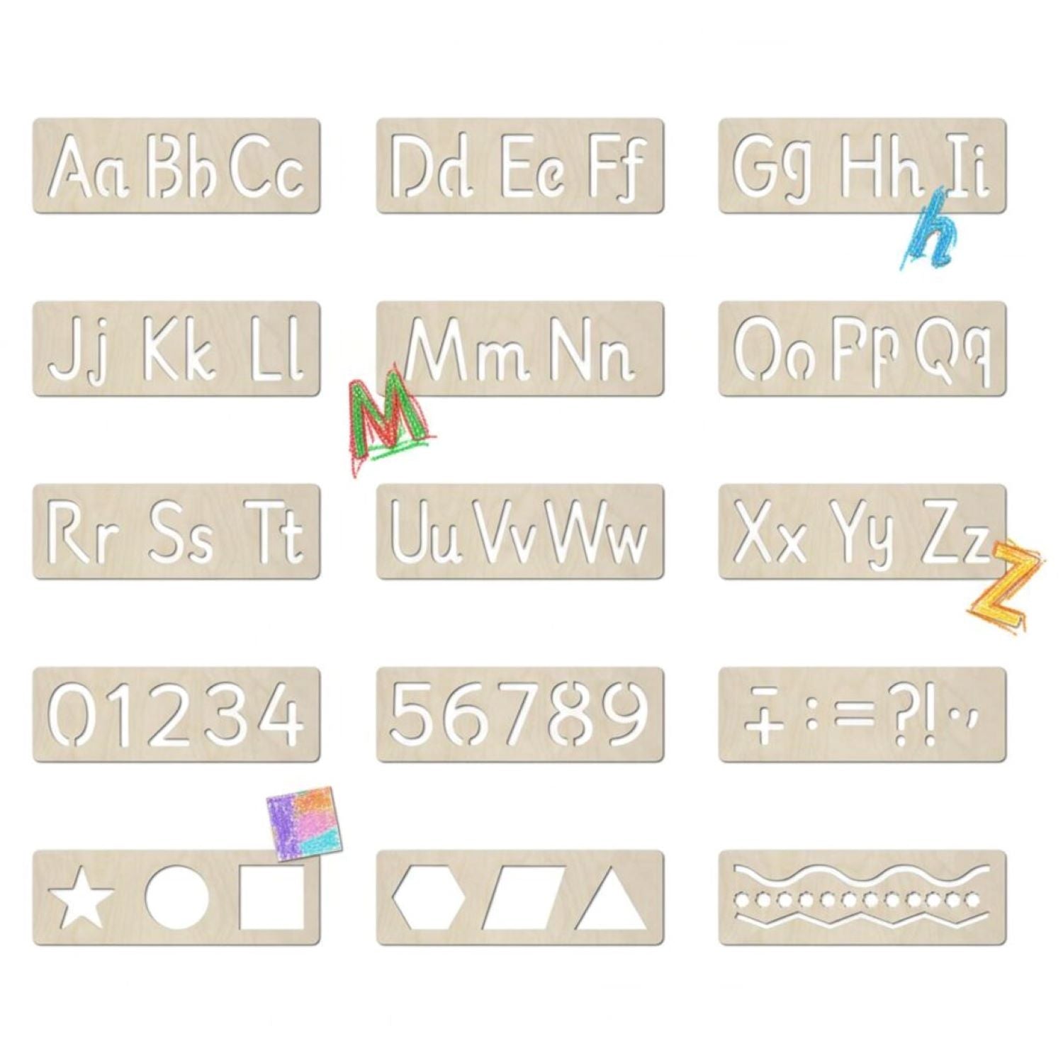 kids learning stencil set
