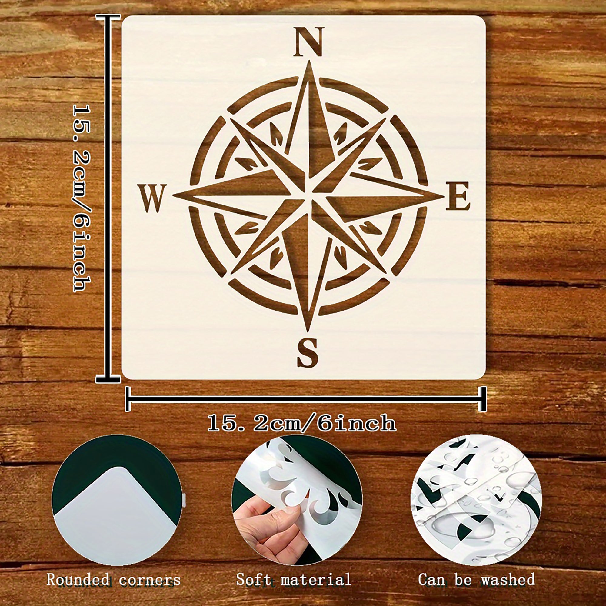 reusable compass drawing template for canvas and wall painting