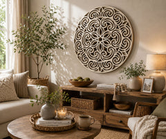 4 layer round mandala wall hanging art