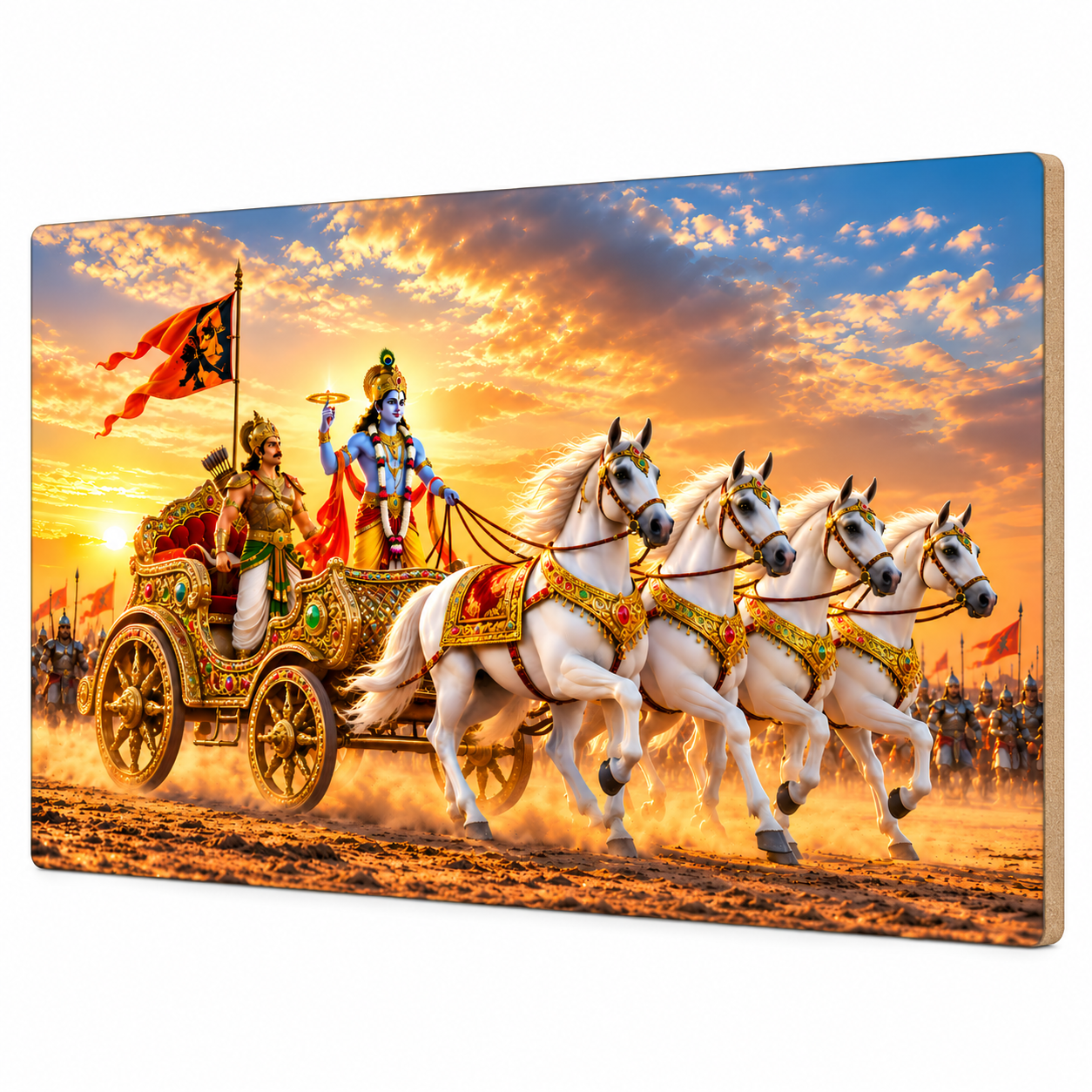 Mahabharat Krishna Arjun wall decor