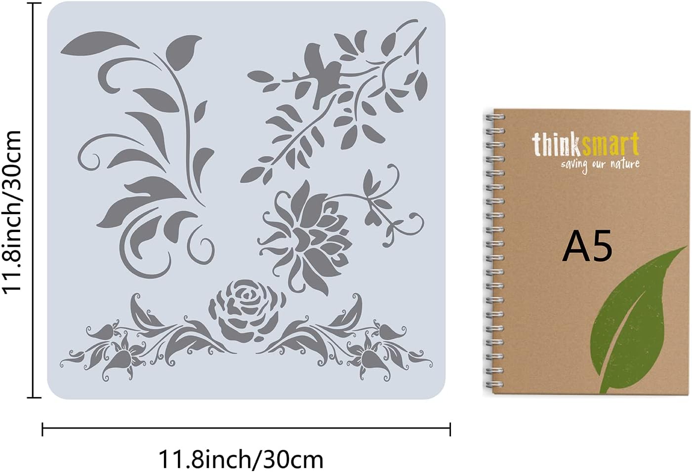 floral bird stencil for diy art