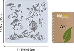 floral bird stencil for diy art