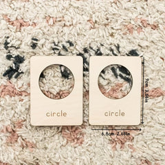 wooden learning cards
