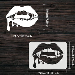 halloween vampire stencil plastic