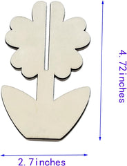 unfinished flower wood shapes