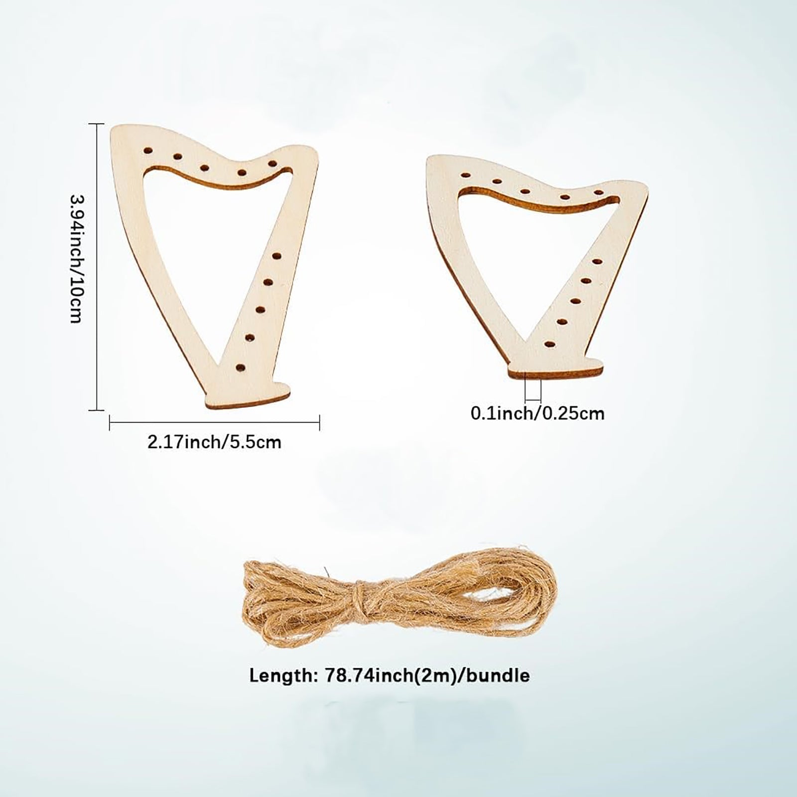 unfinished wood harp craft blanks
