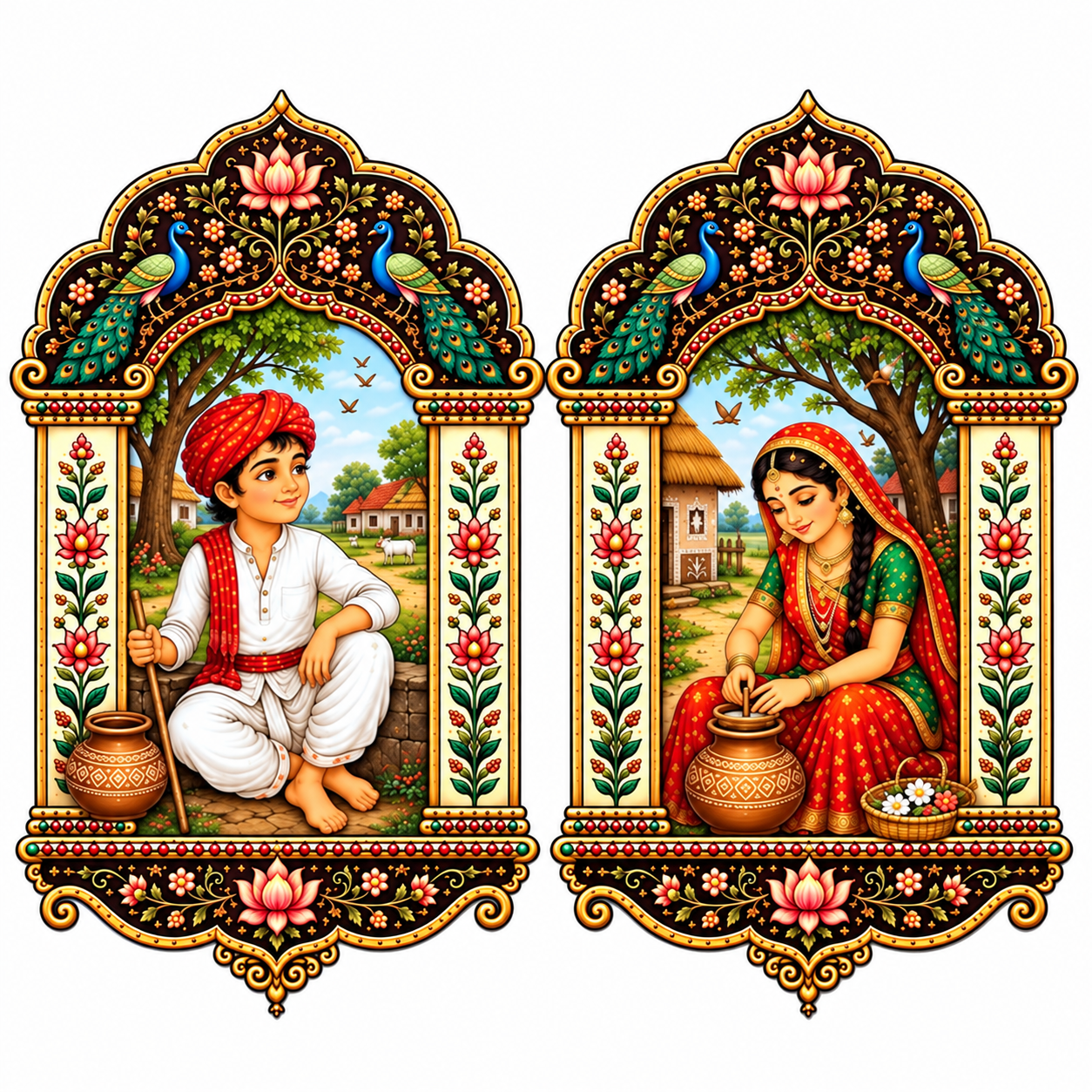 Decorative Rajasthani jharokha wall hanging for entrance