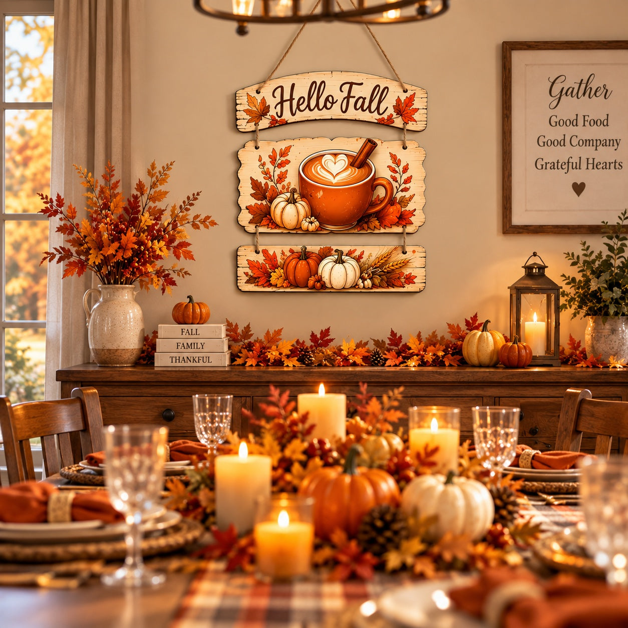 Hello Fall wall decor set of 3