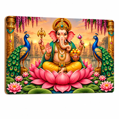 Lord Ganesha MDF wall decor for pooja room