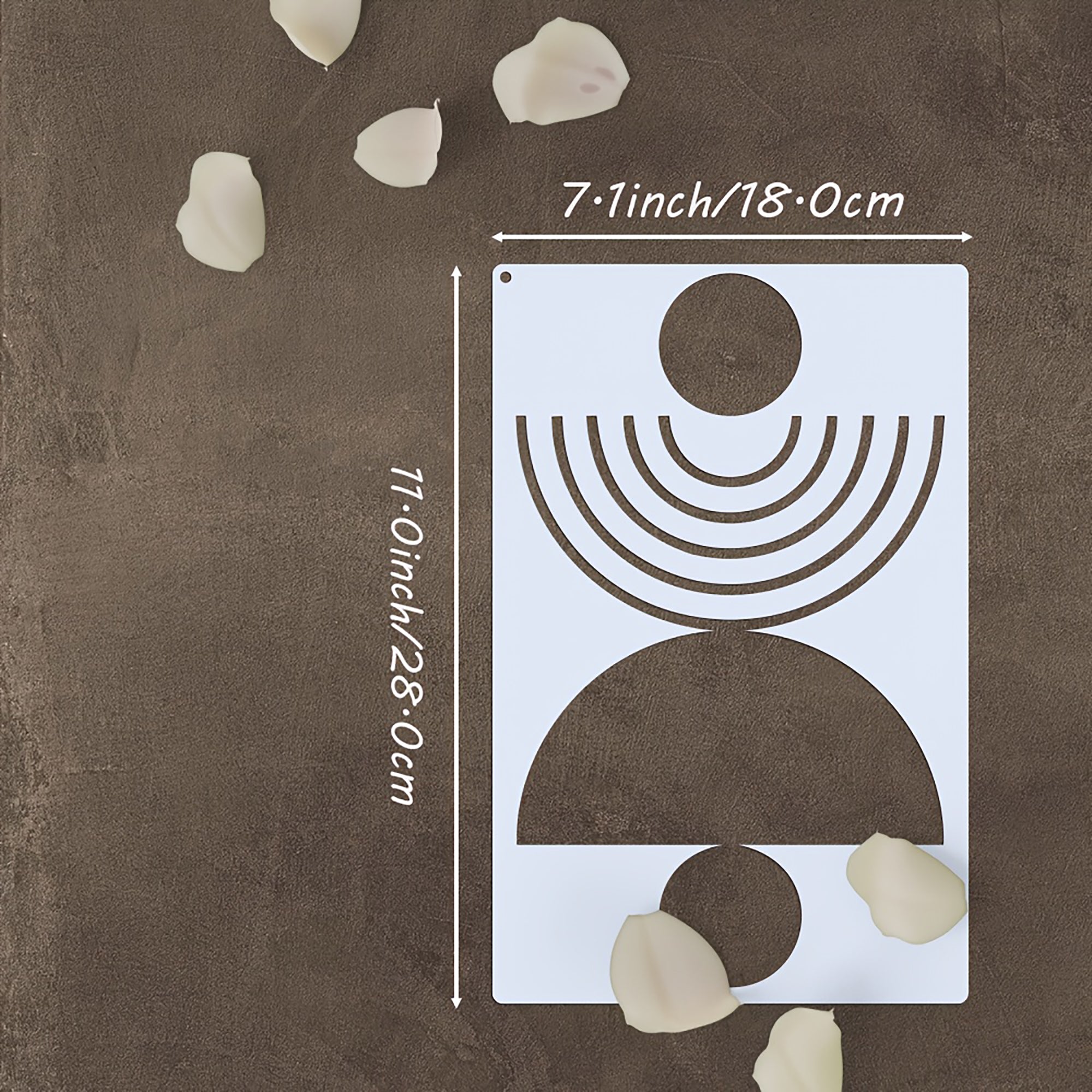 reusable geometric stencil for wall painting