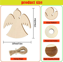 angel wood cutouts white