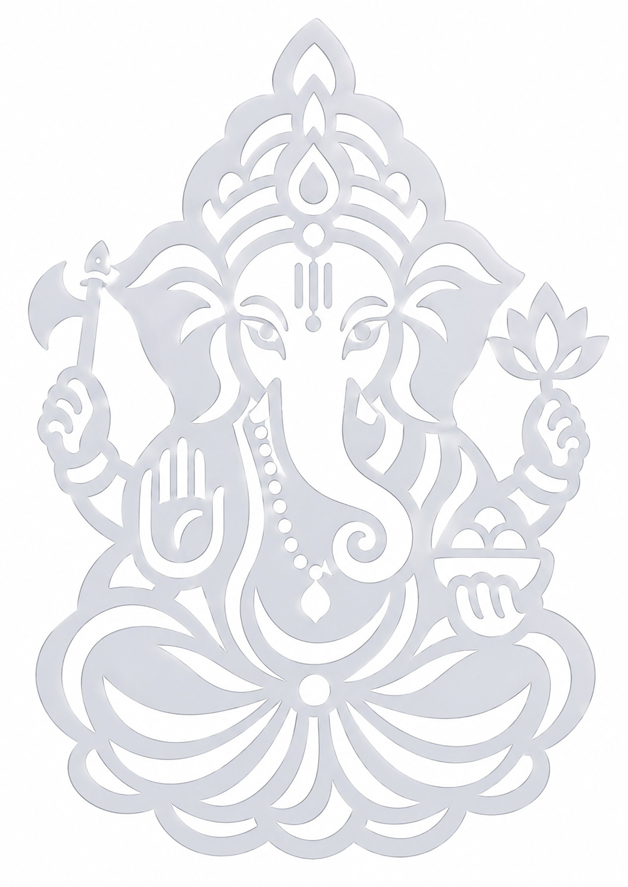 lord ganesha stencil for wall painting