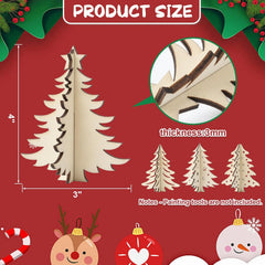 unfinished wood tree cutouts