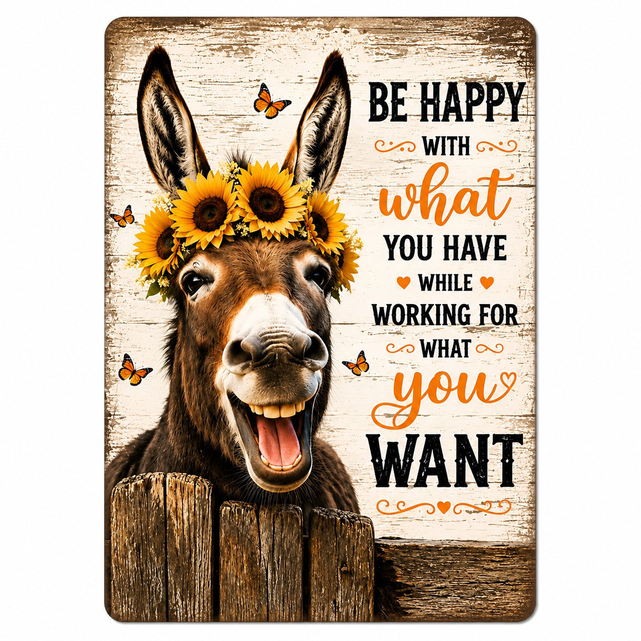 donkey quote wall art for office