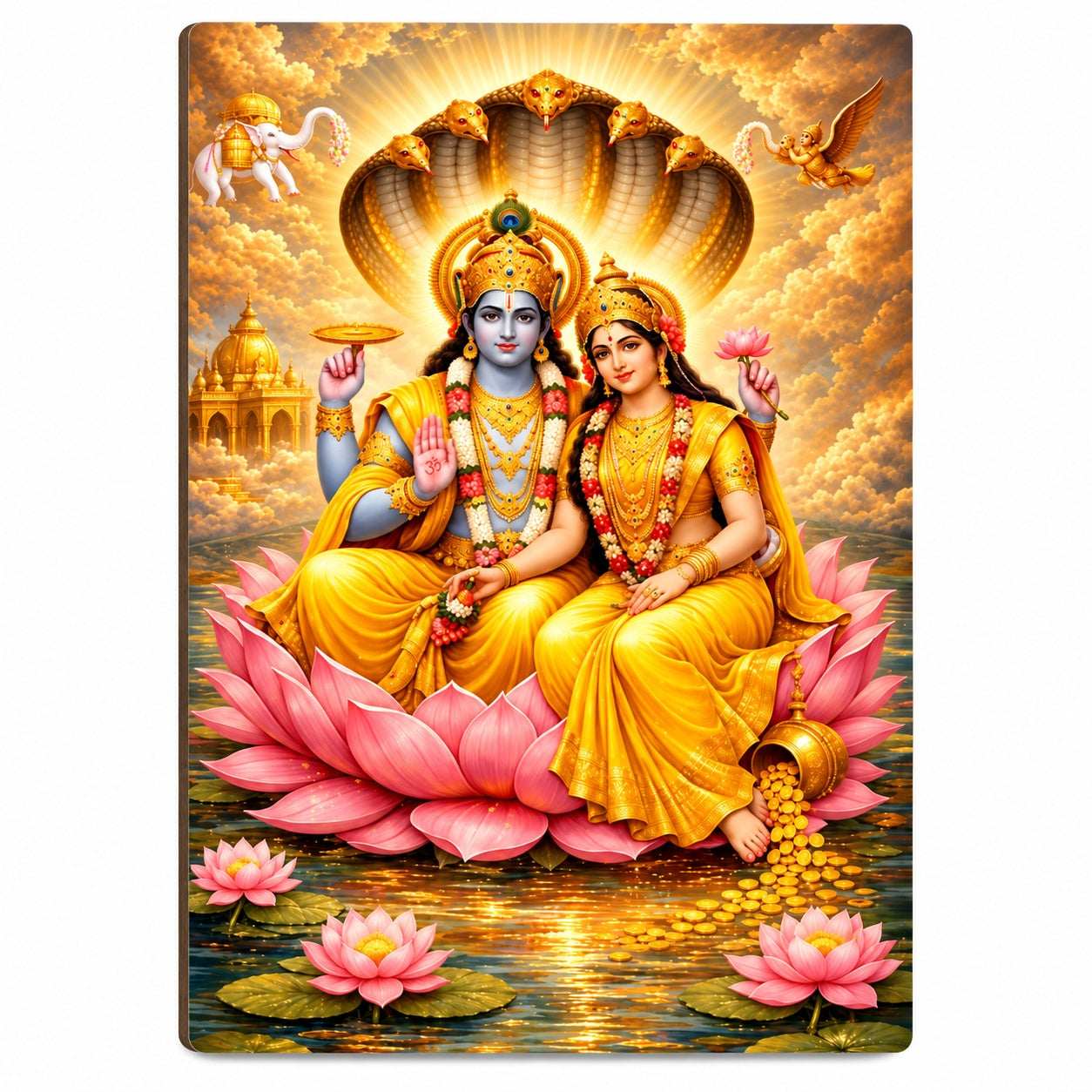 Goddess Lakshmi Lord Narayan wall decor
