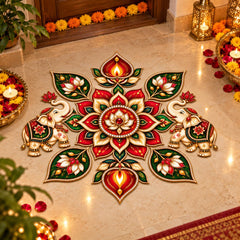 Diwali rangoli decoration for floor