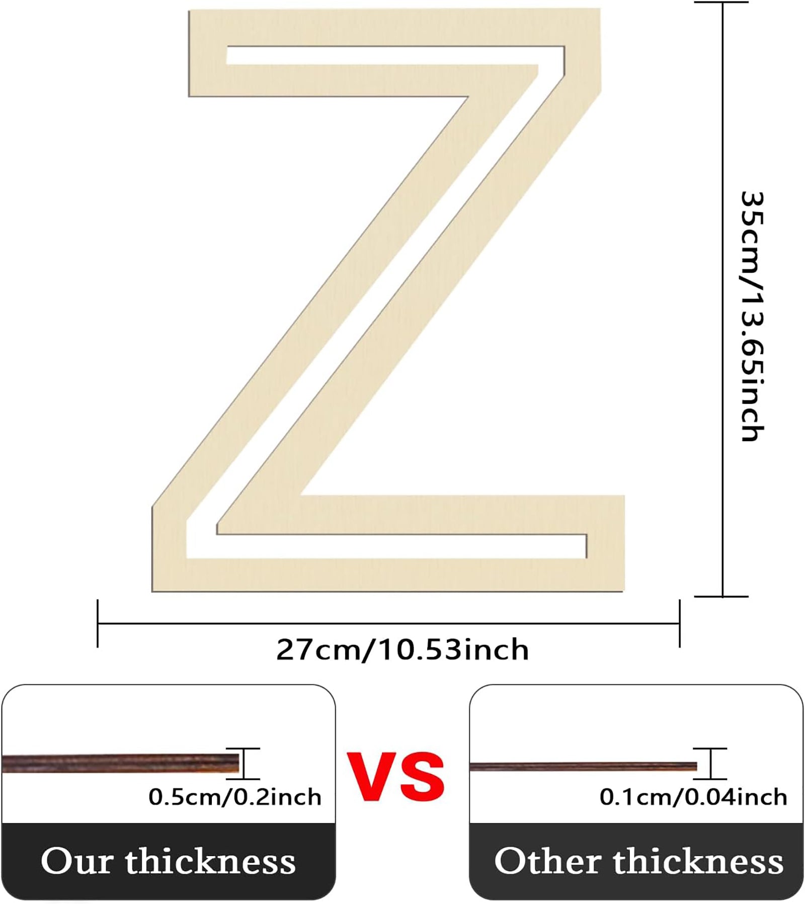 craft letter z unfinished paintable letter z monogram base