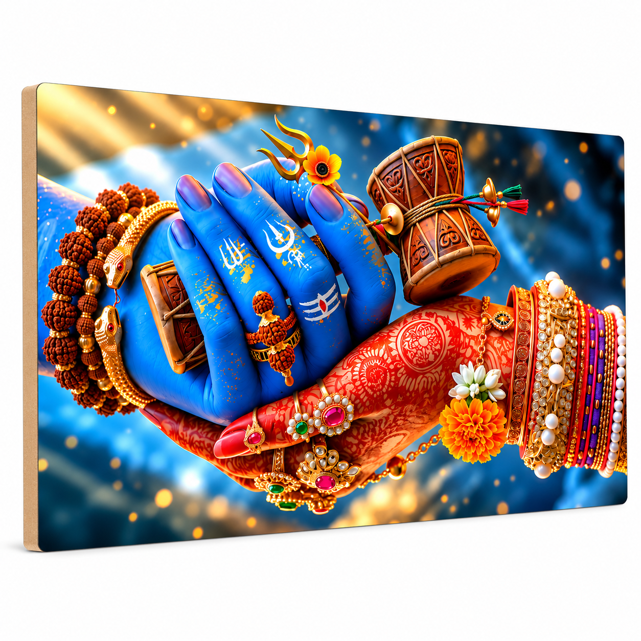 Shiva Parvati divine union wall decor